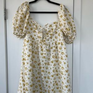NWT Yellow Floral Dress